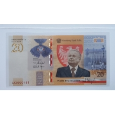 20 zł Prezydent RP Lech Kaczyński - "Warto Być Polakiem"  nr 188 !